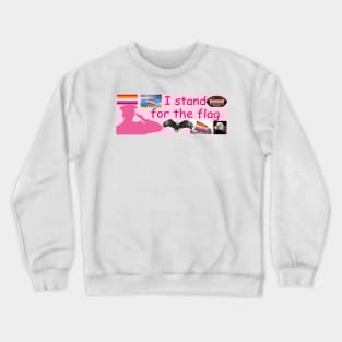 i stand for the (lesbian) flag bumper sticker Crewneck Sweatshirt